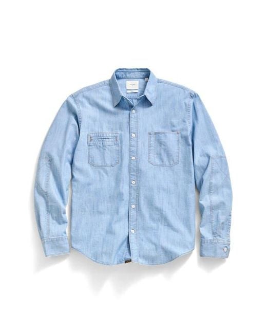 Billy Reid Blue Field Shirt for men