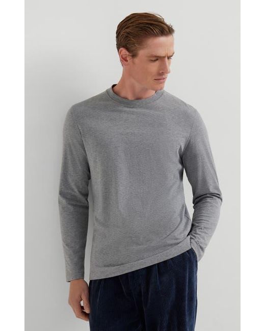 Brunello Cucinelli Gray Long Sleeve T-Shirt for men
