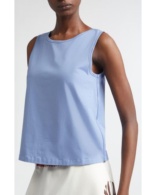 Herno Blue Cotton Jersey Shell