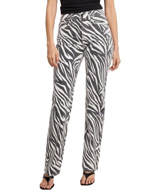 GOOD AMERICAN Black Icon High Waist Straight Leg Jeans