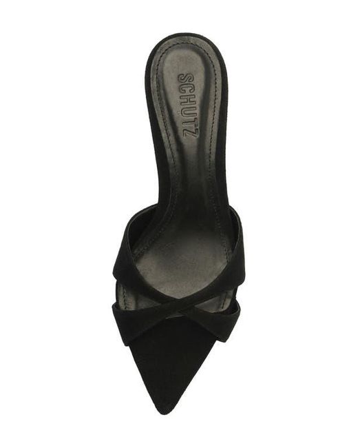 SCHUTZ SHOES Black Hilda Leaf Pointed Toe Mule