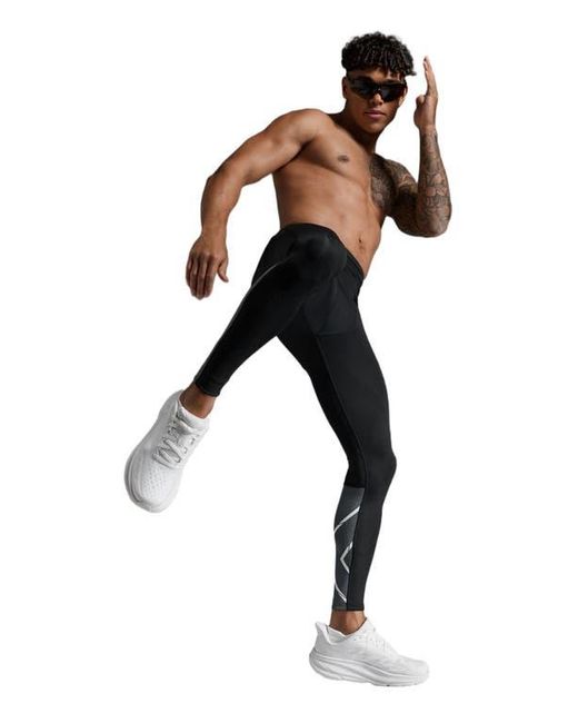 2xu Black Light Speed React Comp Tights for men
