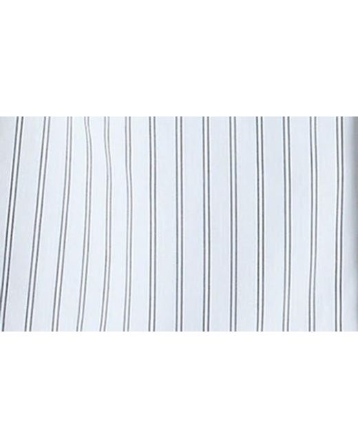 Kenneth Cole White Stripe Oversize Button-Up Shirt