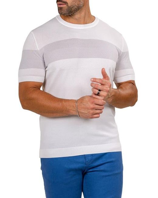 Maceoo White Marthy Crewneck for men