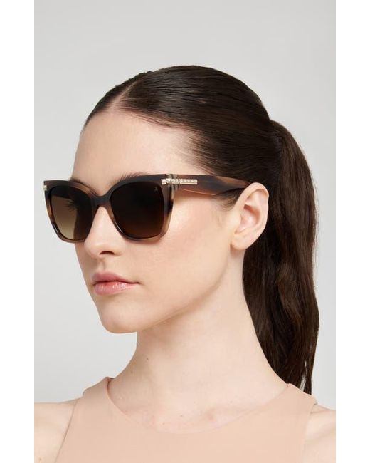 Stuart Weitzman Brown 55Mm Square Sunglasses