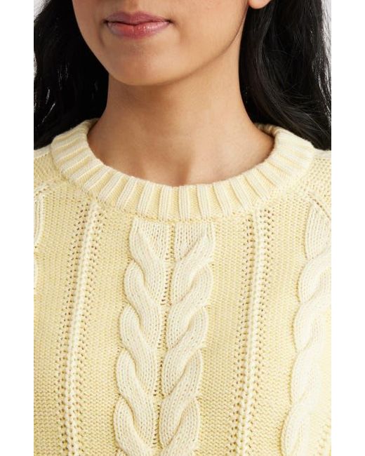 Pendleton Yellow Cable Stitch Cotton Sweater