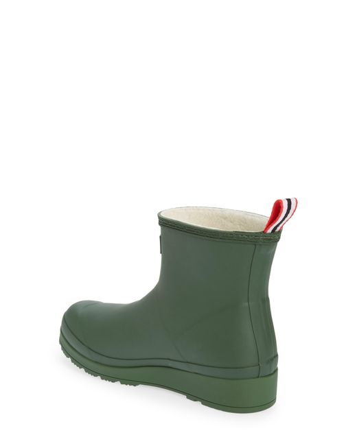 HUNTER Play Short Faux Shearling Lined Waterproof Rain Boot in