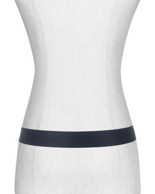 Vince Black Plaque Leather Belt