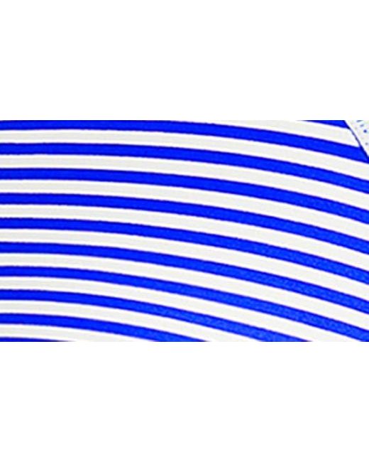 Sea Level Blue Varsity Short Sleeve Zip-up One-piece Swimsuit