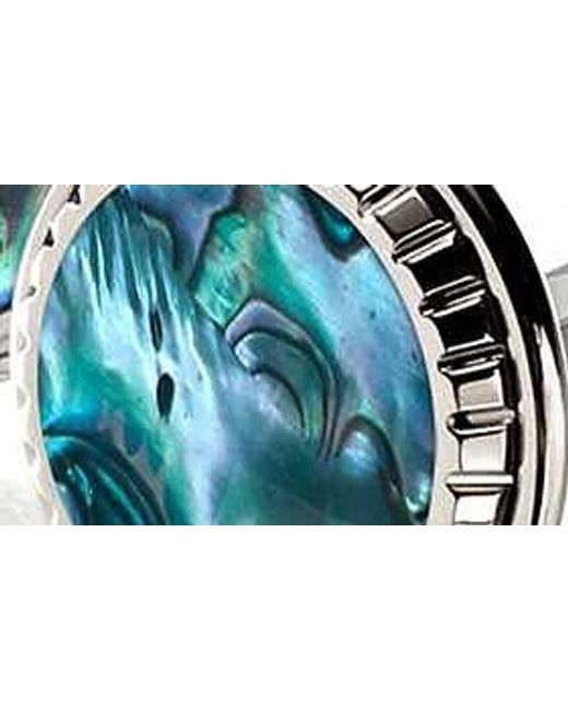 M-clip Blue Abalone Cuff Links for men