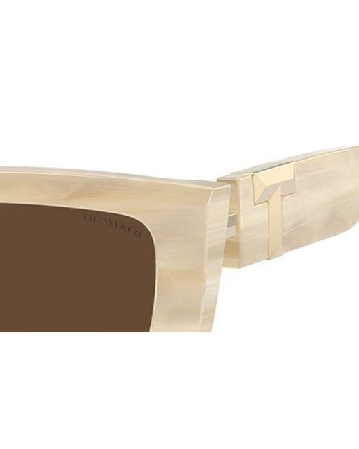 Tiffany & Co Natural 54Mm Rectangular Sunglasses