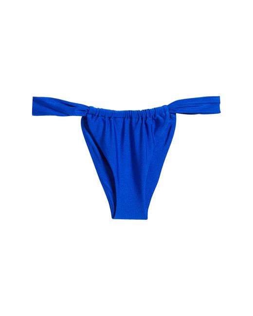 Kulani Kinis Blue Ruched Thong Bikini Bottoms