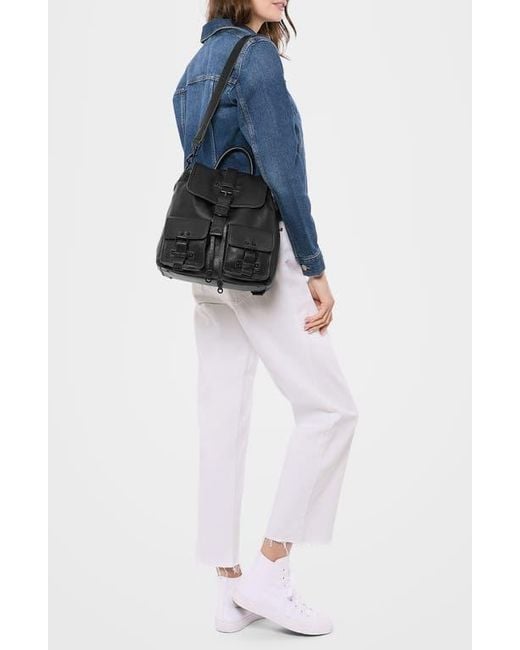 Aimee Kestenberg Black The Saddle Up Leather Backpack