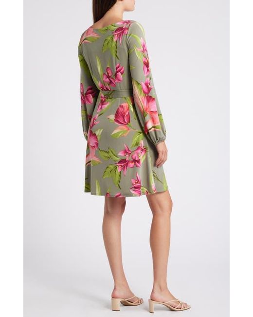 Tommy Bahama Multicolor Lavish Blooms Long Sleeve Minidress