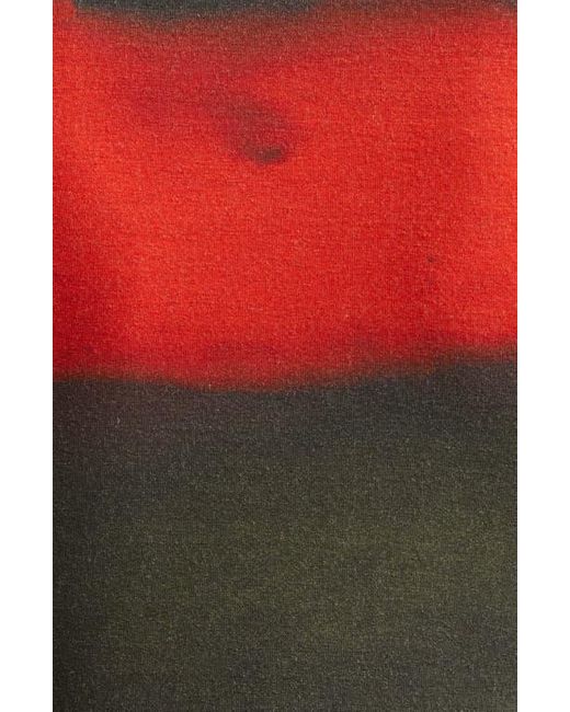 Jason Wu Black Painted Stripe Long Sleeve Jersey Top