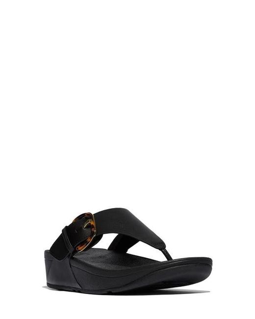 Fitflop Black Lulu Buckle Flip Flop