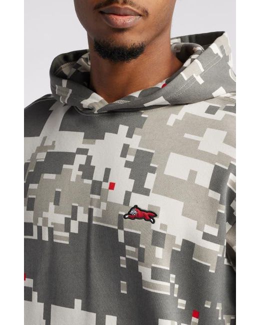 ICECREAM Gray Digi Camo Pullover Hoodie for men