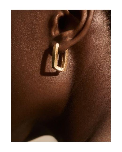 Reiss Metallic Grace Graphic Hoop Earrings
