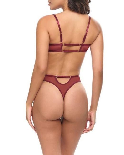 Oh La La Cheri Red Quinn Floral Lace Teddy