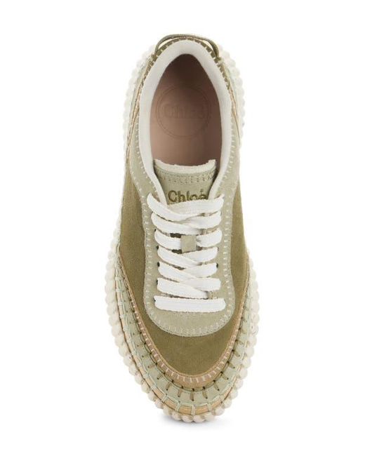 Chloé White Nama Platform Sneaker
