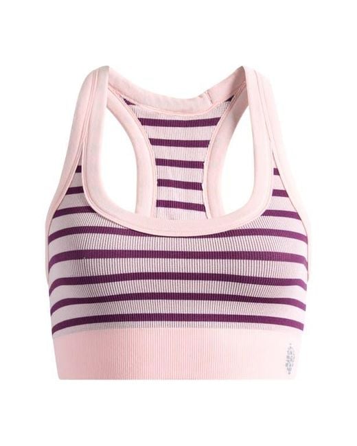 Free People Pink Fp Movement Stripe Go To Sports Bra
