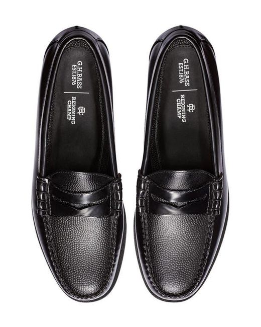 G.H.BASS Black X Reigning Champ Larson Weejuns Penny Loafer for men