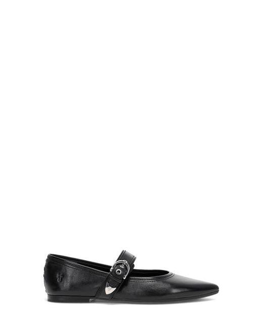 Frye Black Heather Pointed Toe Mary Jane Flat