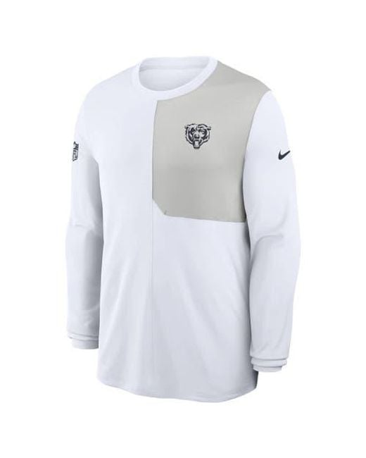 Nike Blue Chicago Bears Sideline Coach Uv Performance Long Sleeve T-Shirt for men