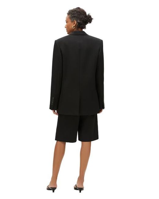 Another Tomorrow Black Oversized Tailored Jacket