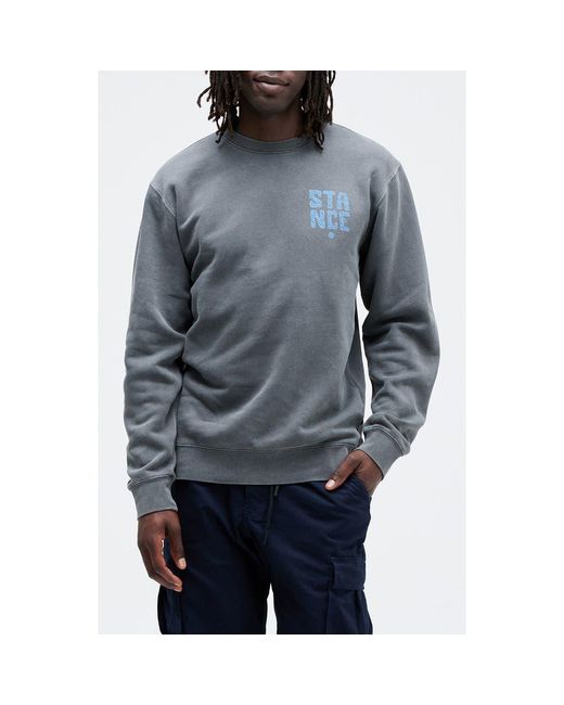 Stance Gray Logo Graphic Sweatshirt for men