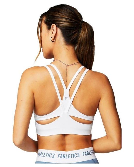 Fabletics White Principal Low Impact Bra
