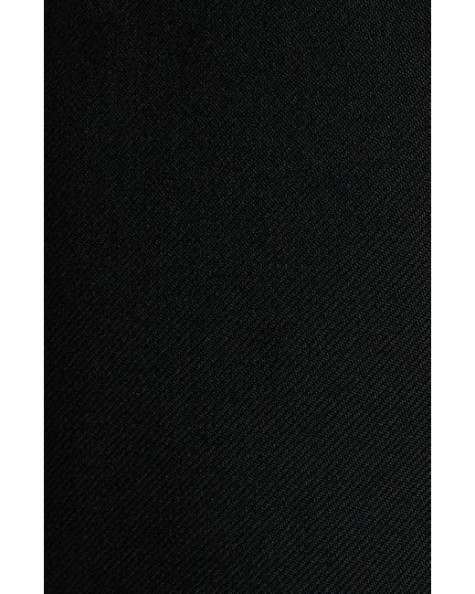 Alexander McQueen Black Dart Wool Stretch Gabardine Midi Skirt