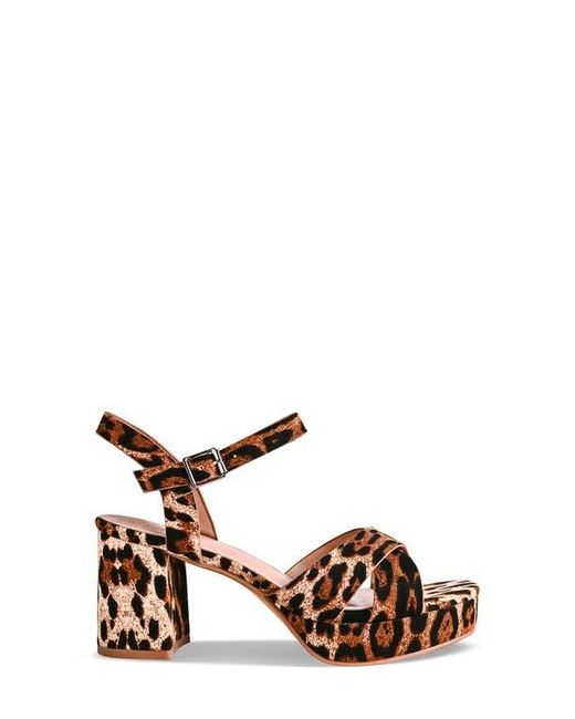 Touch Ups Brown Toby Ankle Strap Platform Sandal