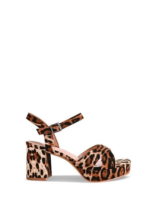 Touch Ups Brown Toby Ankle Strap Platform Sandal