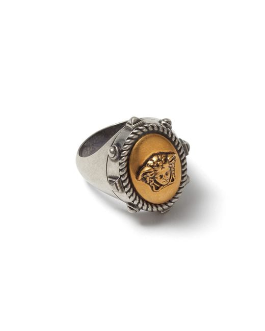Versace Metallic Tivoli Ring for men
