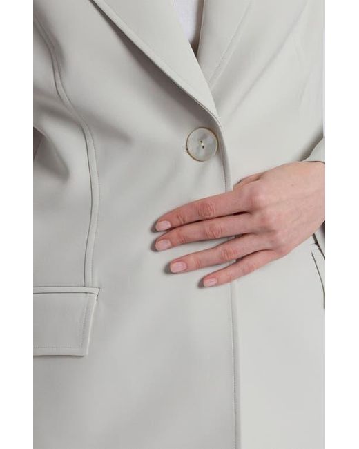 Santorelli Gray Jess Crepe Single Button Jacket