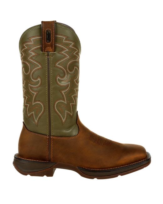 Durango Brown Coffee & Cactus Pullon Western Boot for men