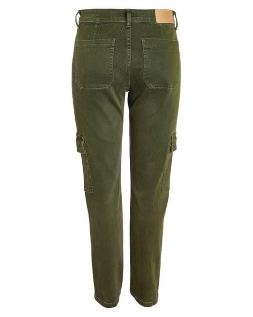 Noisy May Green Moni High Waist Ankle Skinny Cargo Pants