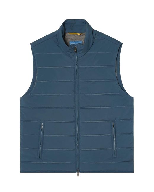 Robert Talbott Blue Driver Quilted Vest for men