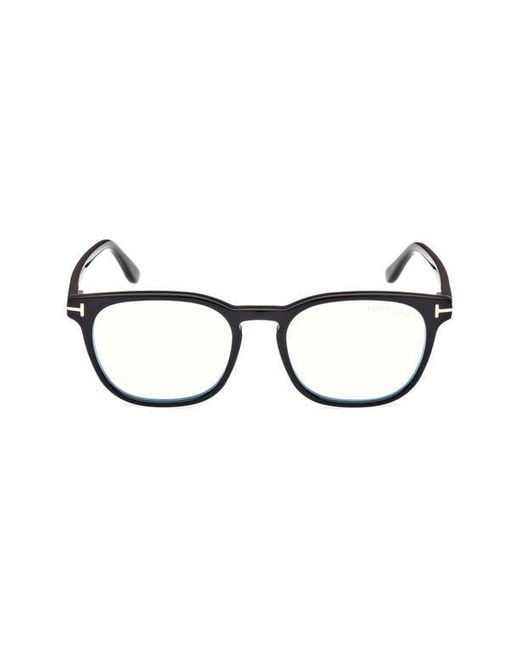 Tom Ford Brown 53Mm Square Light Blocking Glasses for men