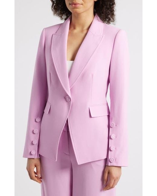 Tahari Pink One-Button Blazer