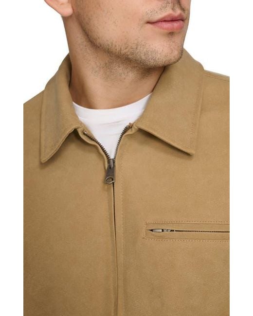 Levi's Natural Mens Faux Leather Laydown Collar Racer Jacket for men