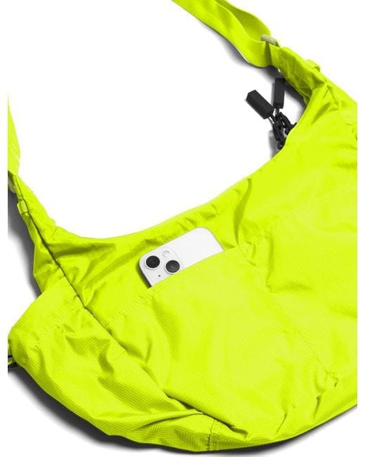 BABOON TO THE MOON Yellow Crescent Crossbody Bag