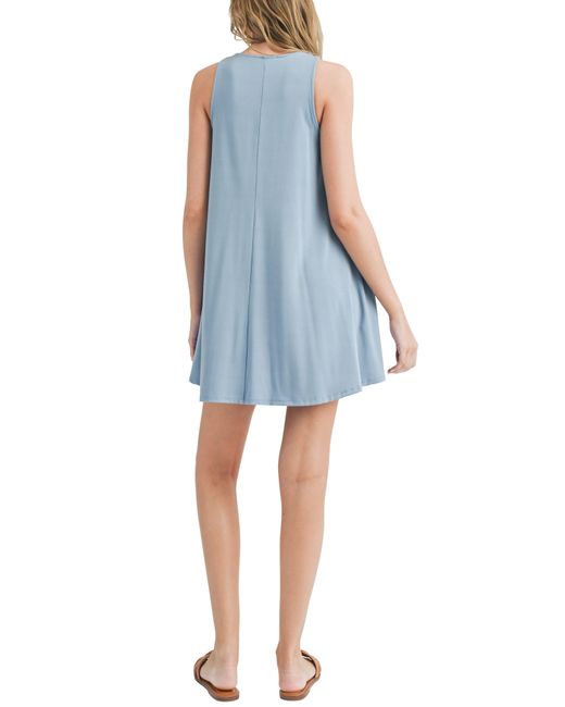 All In Favor Blue Sleeveless Shift Minidress In At Nordstrom, Size Large