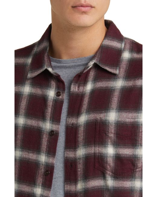 Rails Brown Lennox Plaid Flannel Button-up Shirt for men