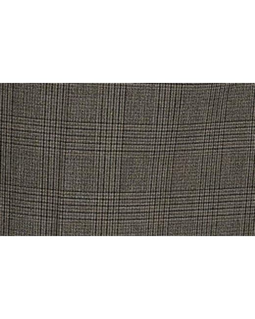 Donna Karan Black Belted Plaid Wide Leg Pants