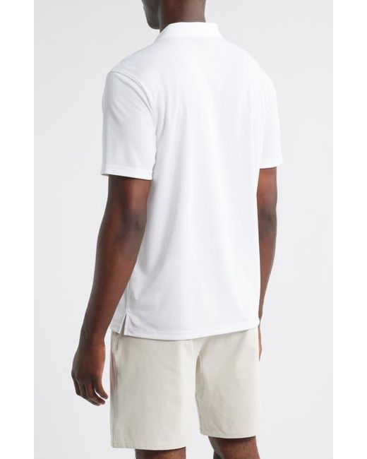 Zella White Pitch Piqué Polo for men