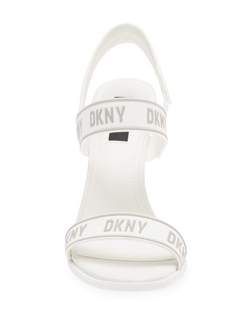 DKNY White Balder Sandal