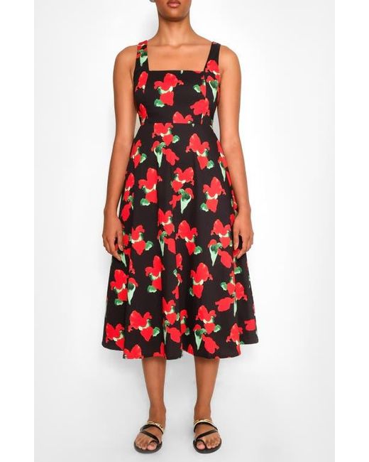 The Lulo Project Red Breeze Stretch Cotton Sundress