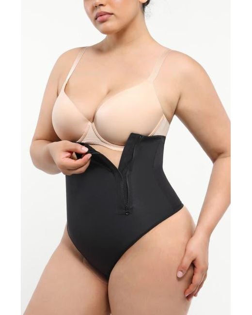 Shapellx Black Side Zip Shaping Panty
